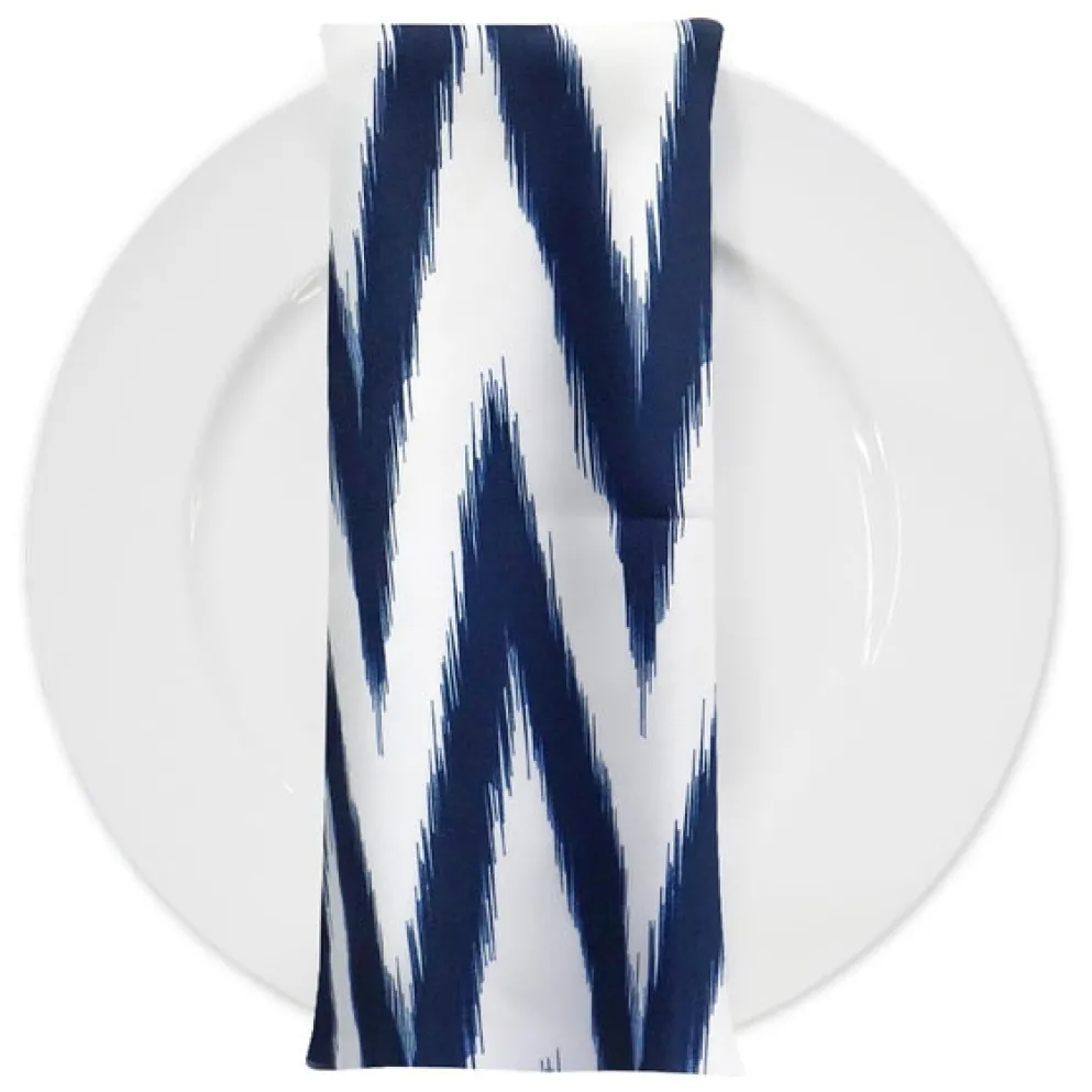 Horizon (Poly Print) Table Napkin in Navy