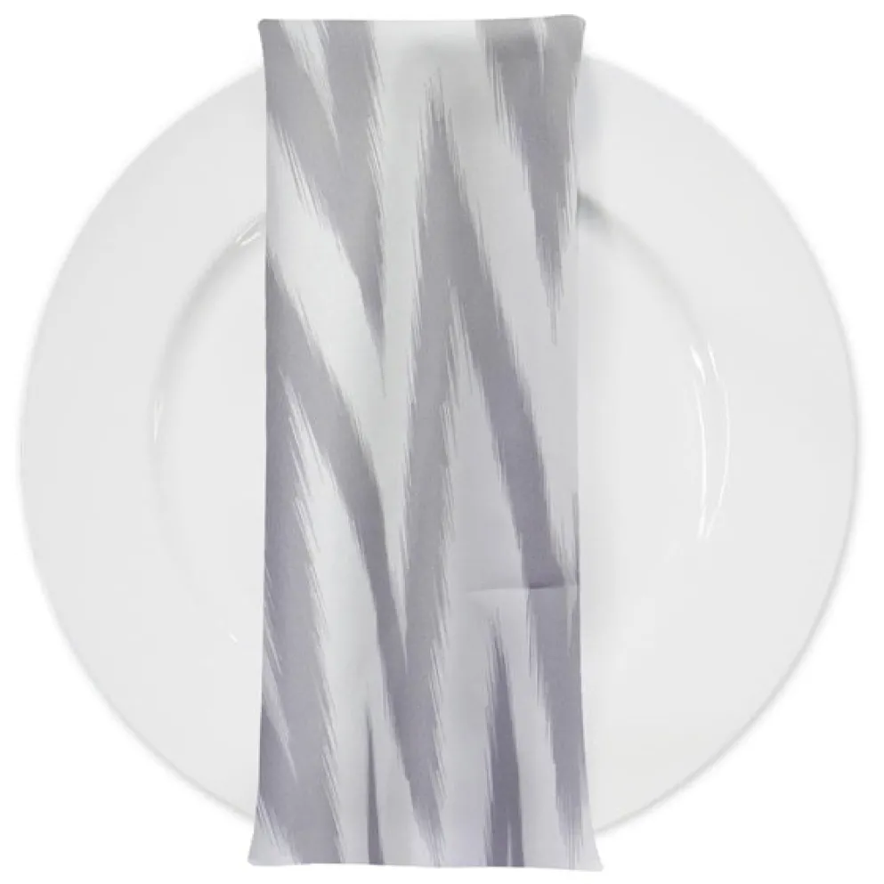 Horizon (Poly Print) Table Napkin in Silver