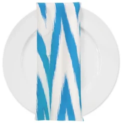 Horizon (Poly Print) Table Napkin in Turquoise