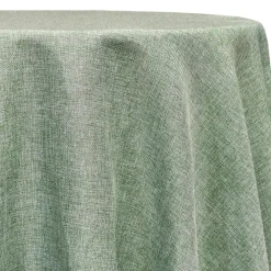 Imitation Burlap Table Linen in Sage