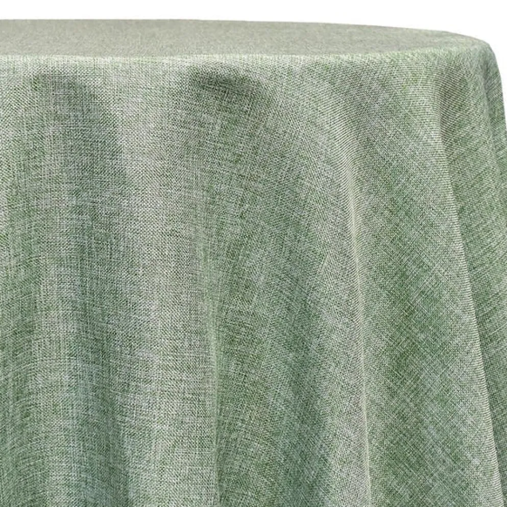 Imitation Burlap Table Linen in Sage