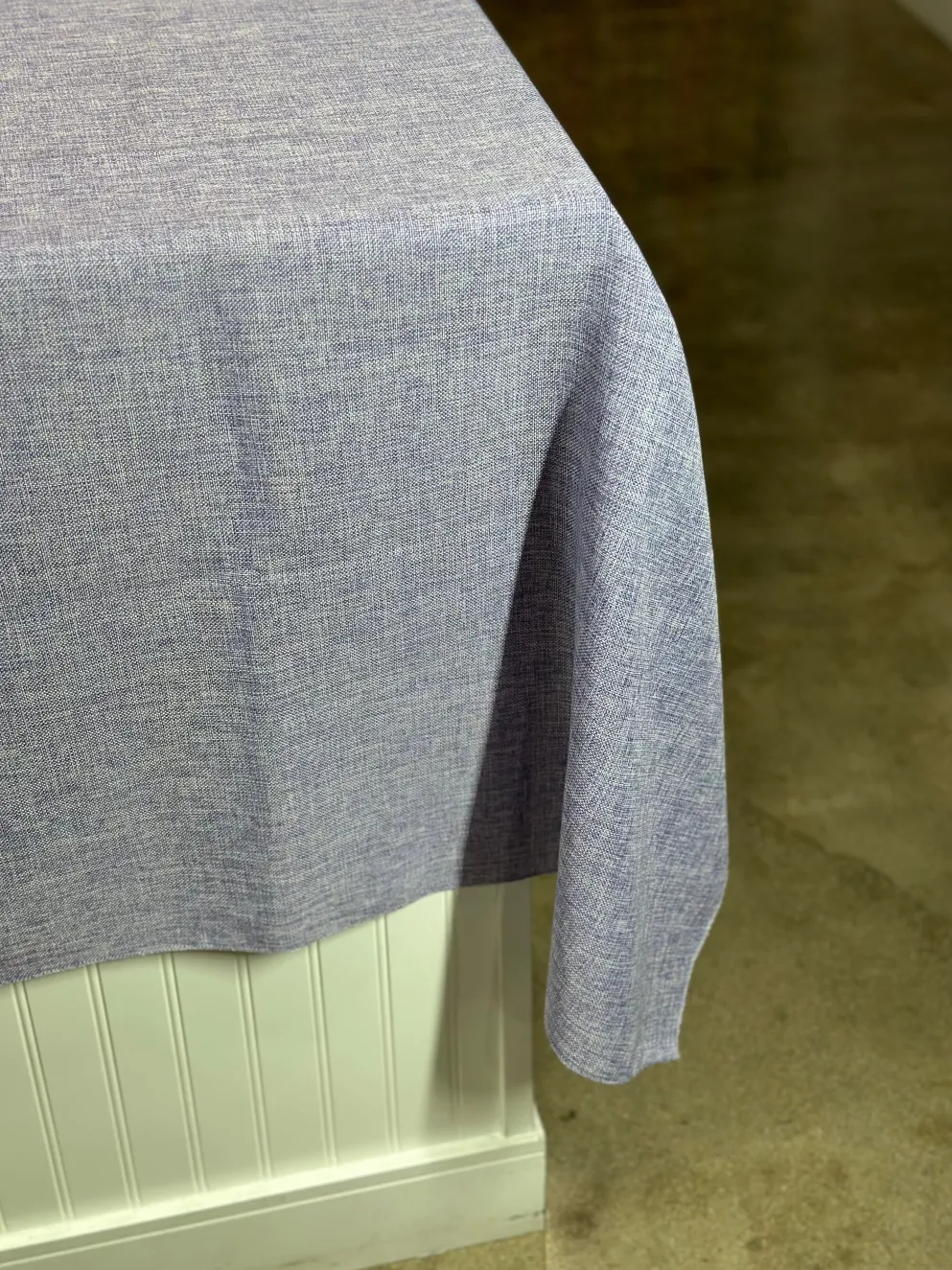Imitation Burlap Table Linen in Lavender