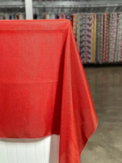 Imitation Burlap Table Linen in Red