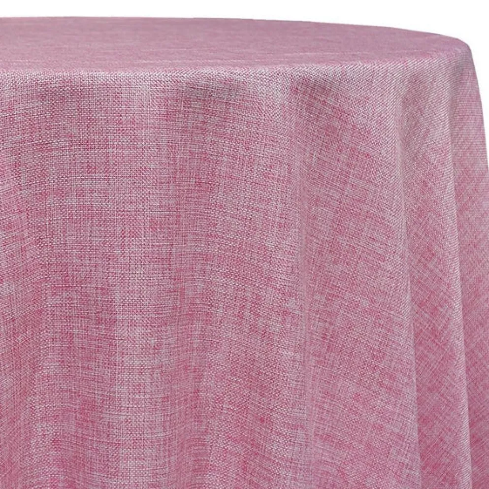 Imitation Burlap Table Linen in Pink