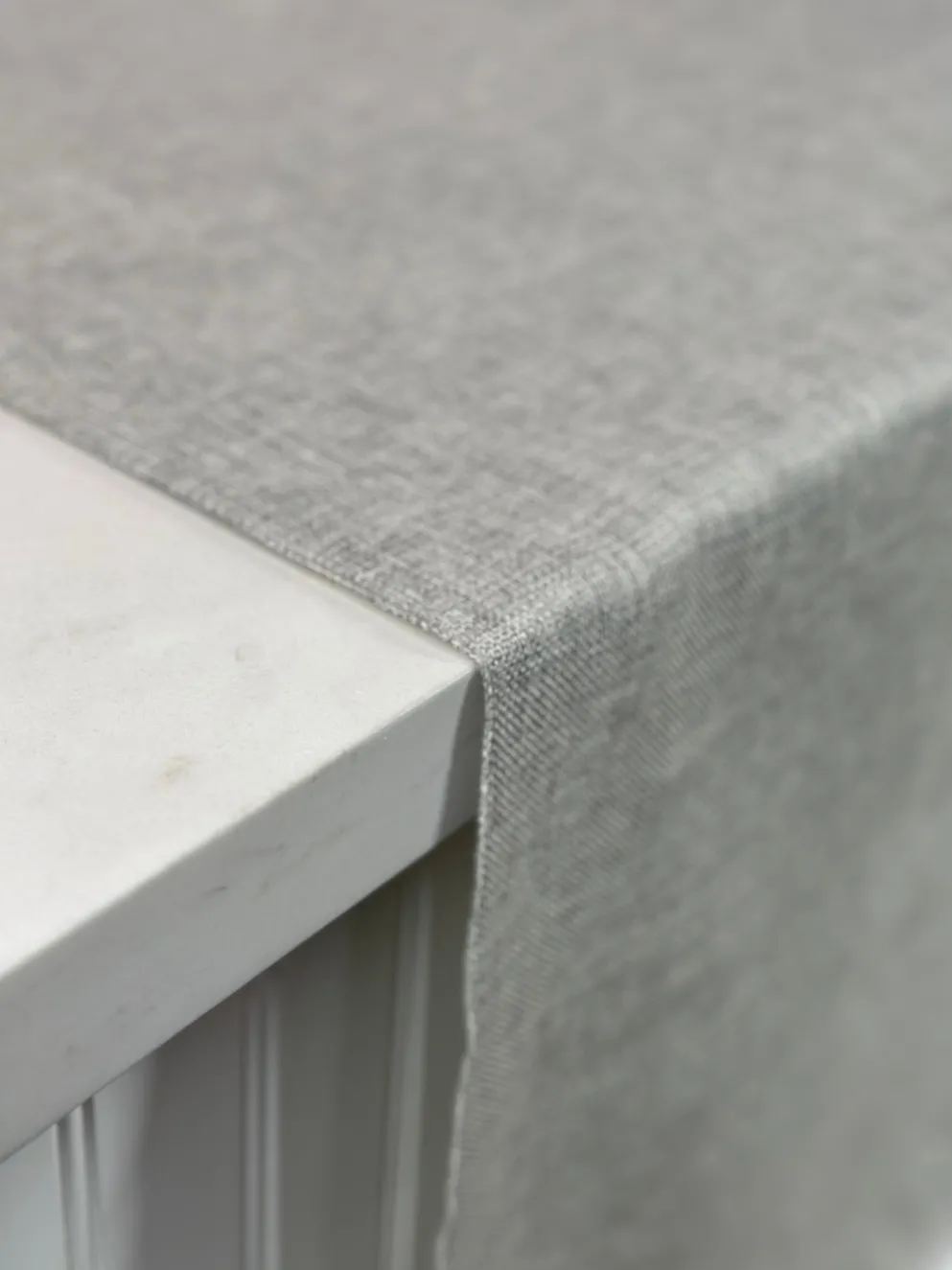 Imitation Burlap Table Linen in Silver
