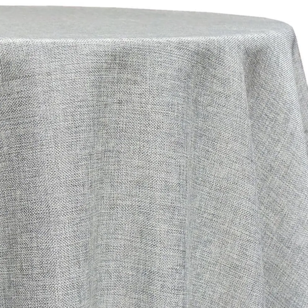 Imitation Burlap Table Linen in Silver