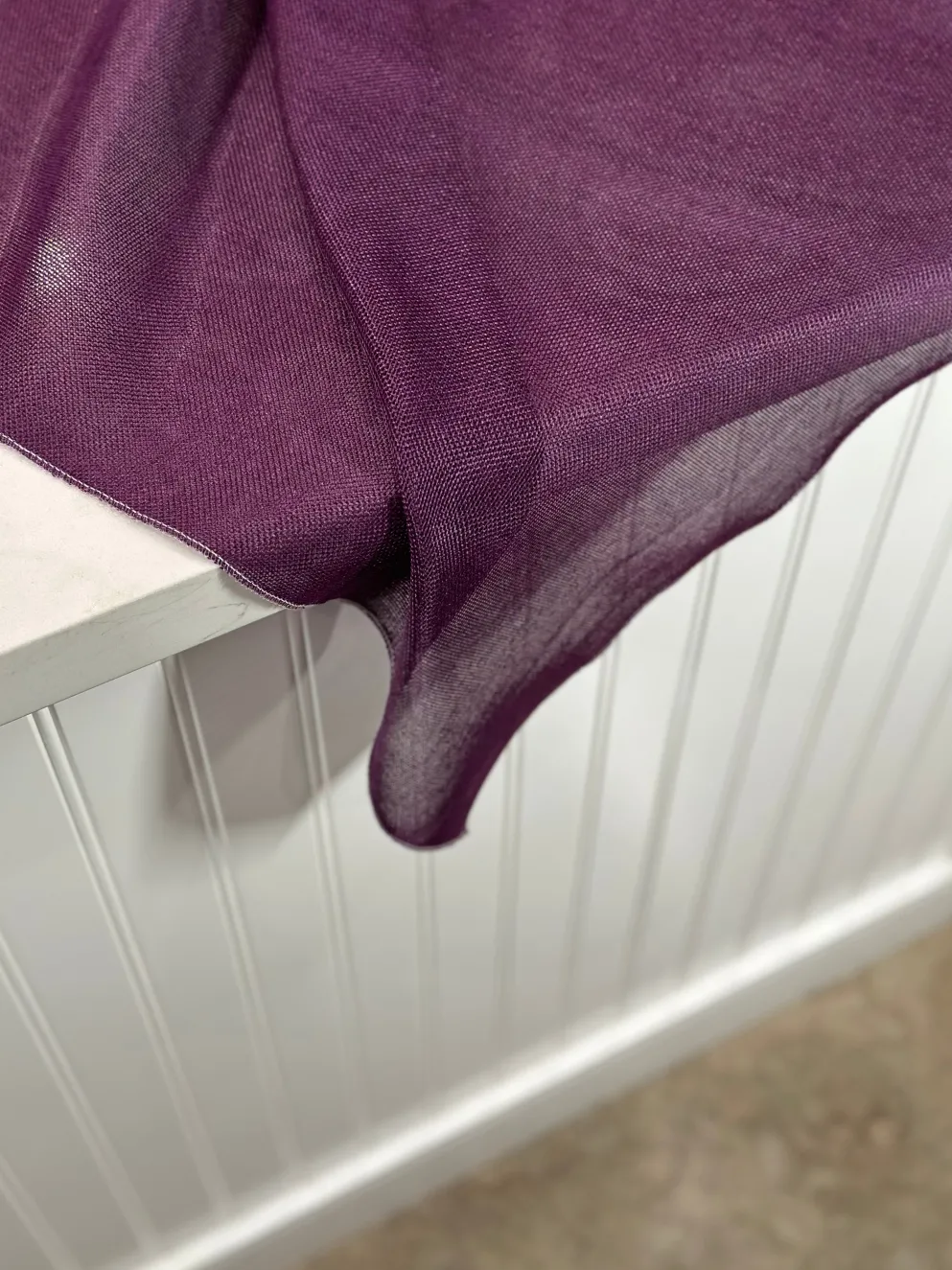 Imitation Burlap Table Linen in Plum