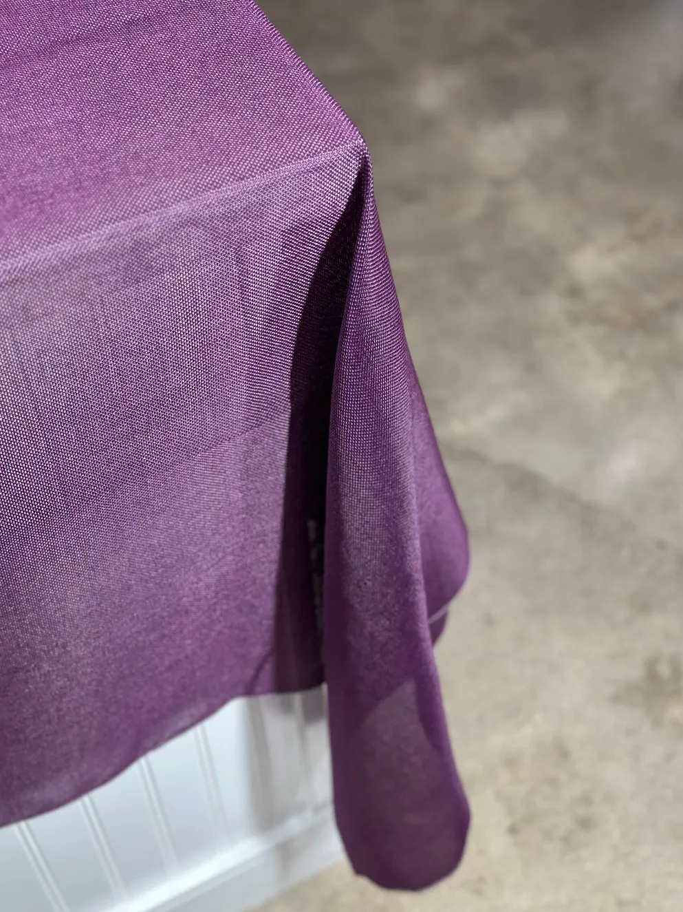 Imitation Burlap Table Linen in Plum