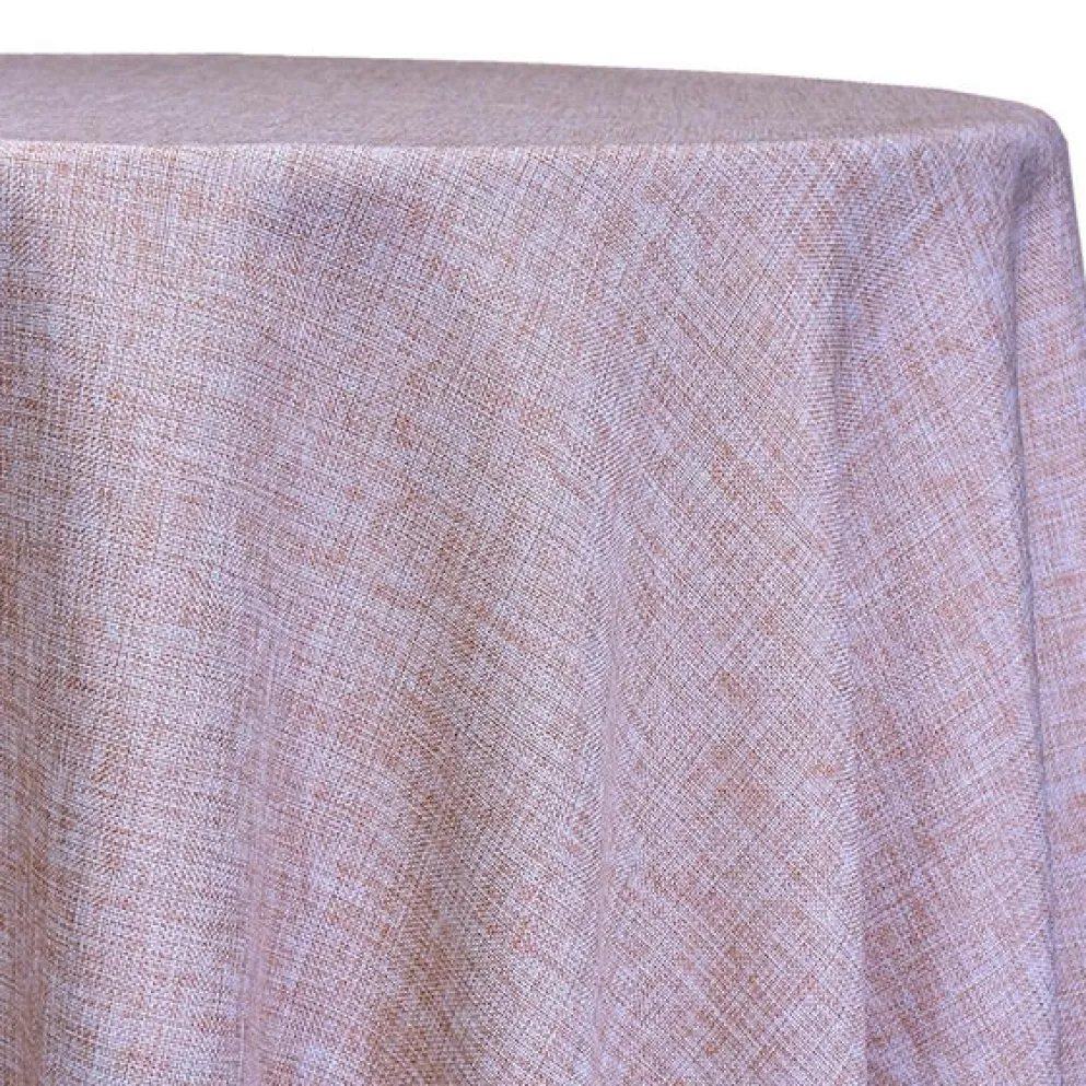 Imitation Burlap Table Linen in Blush