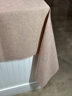 Imitation Burlap Table Linen in Blush