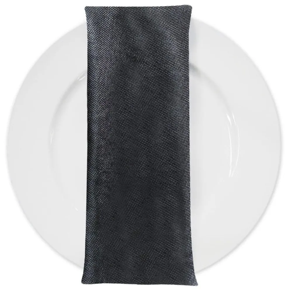 Imitation Burlap Table Napkin in Black