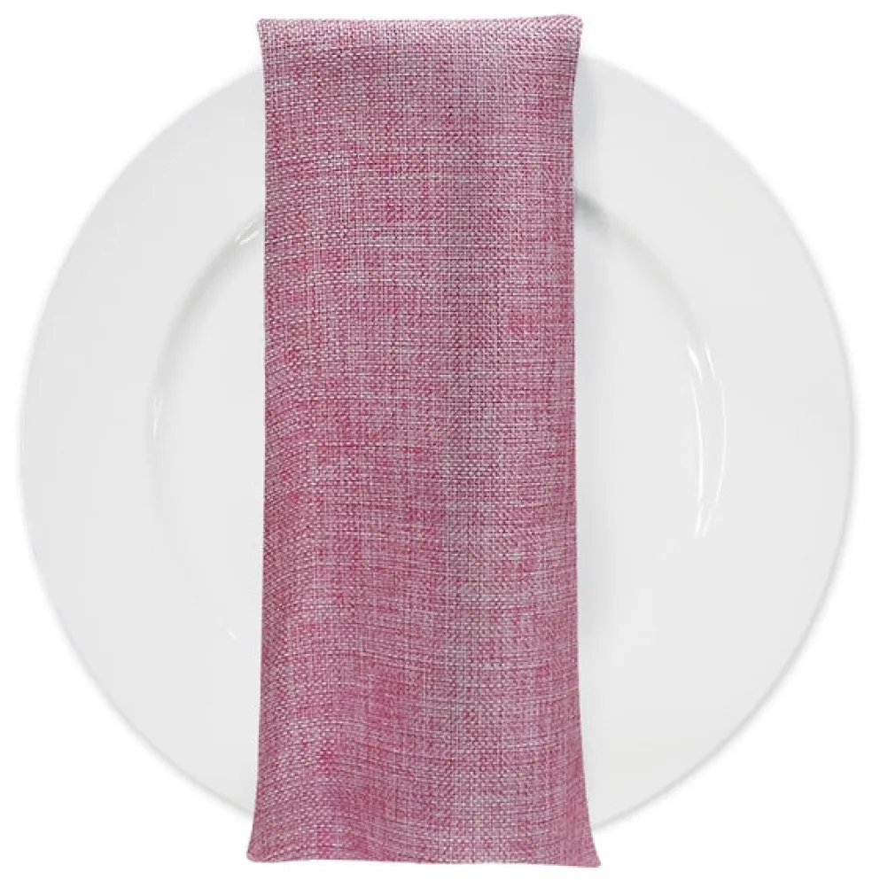 Imitation Burlap Table Napkin in Pink