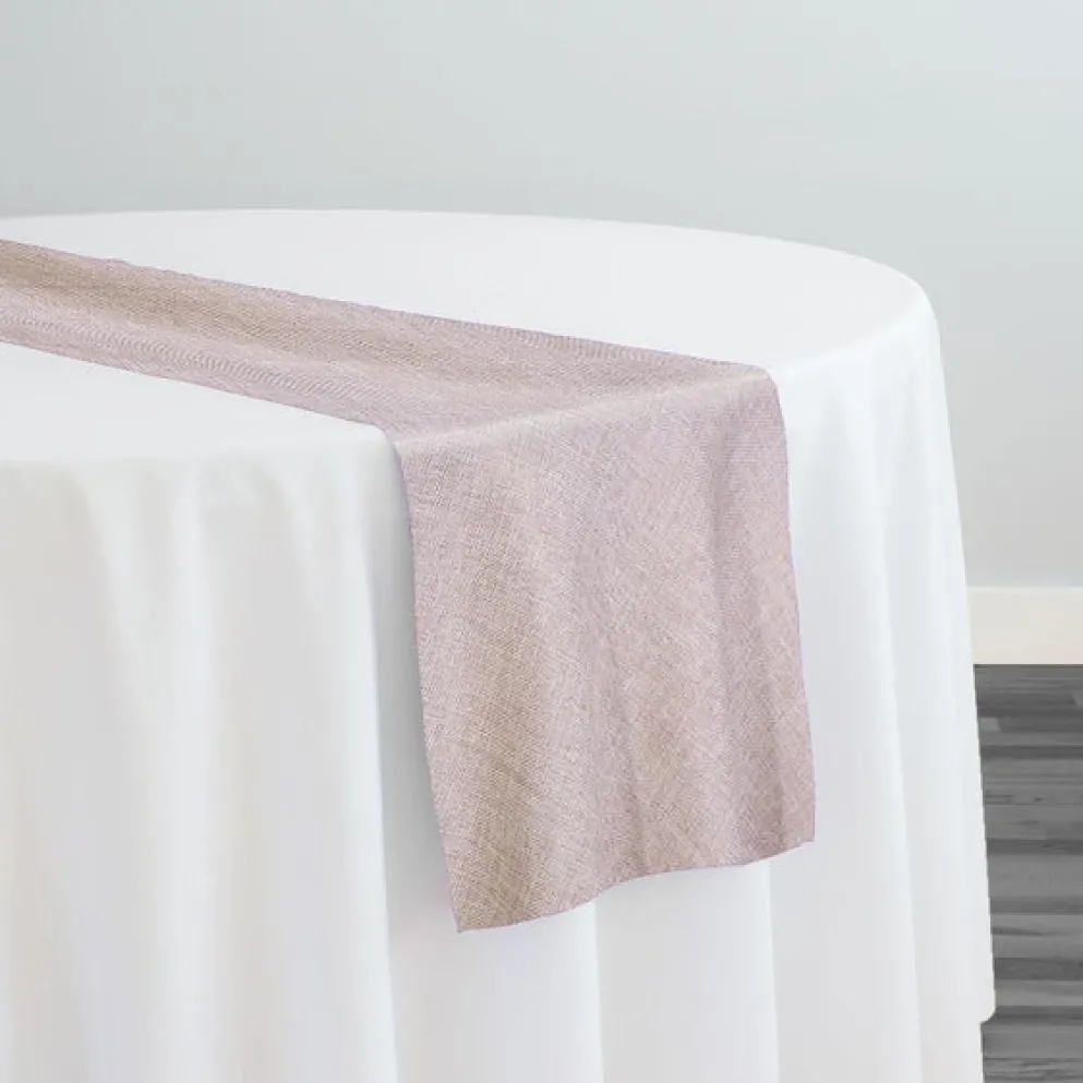 Imitation Burlap Table Runner in Sand
