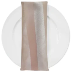 Imperial Stripe Table Napkin in Taupe