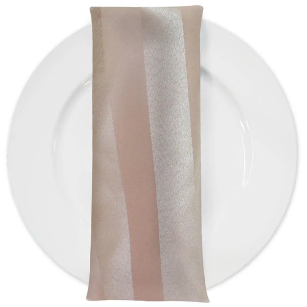 Imperial Stripe Table Napkin in Taupe