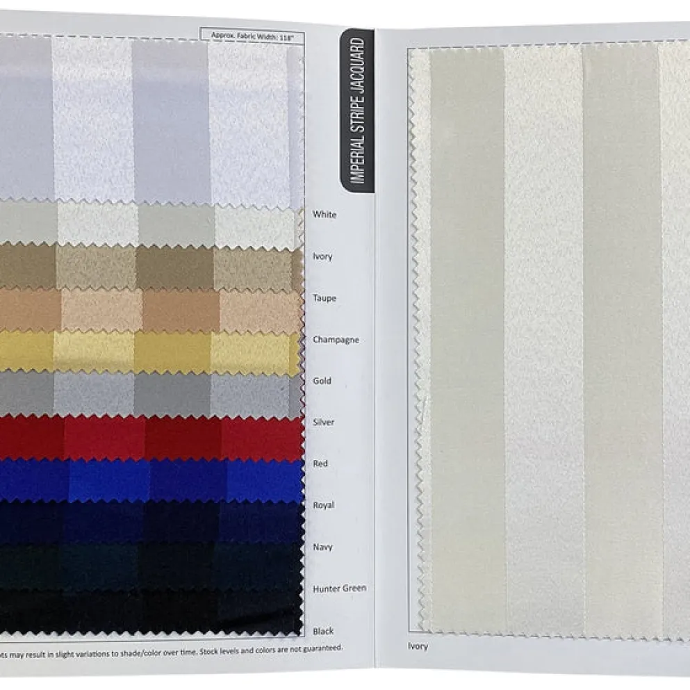 Imperial Stripe Table Runner in White