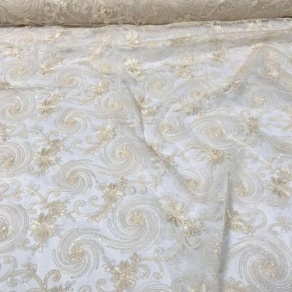 Jasmine Lace (w/ Poly Lining) Table Napkin in Ivory