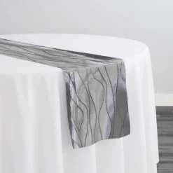 Karawave Jacquard (Reversible) Table Runner in Silver