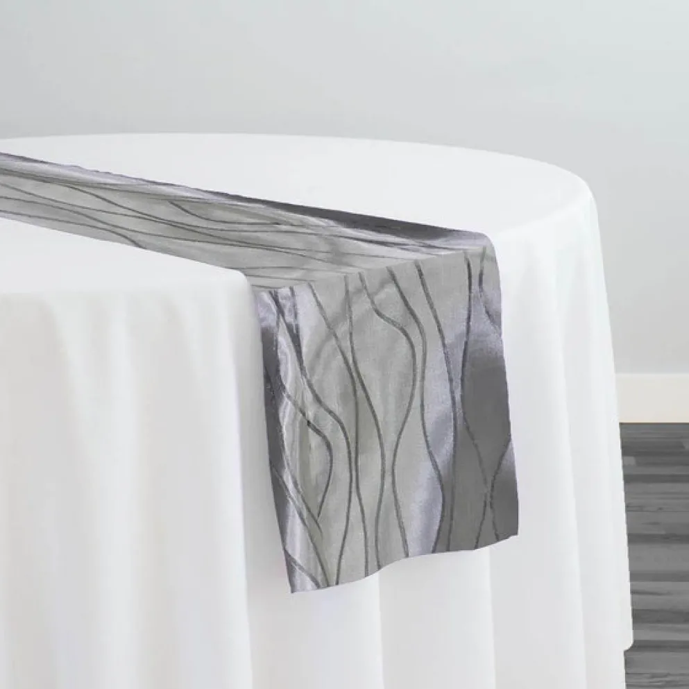 Karawave Jacquard (Reversible) Table Runner in Silver