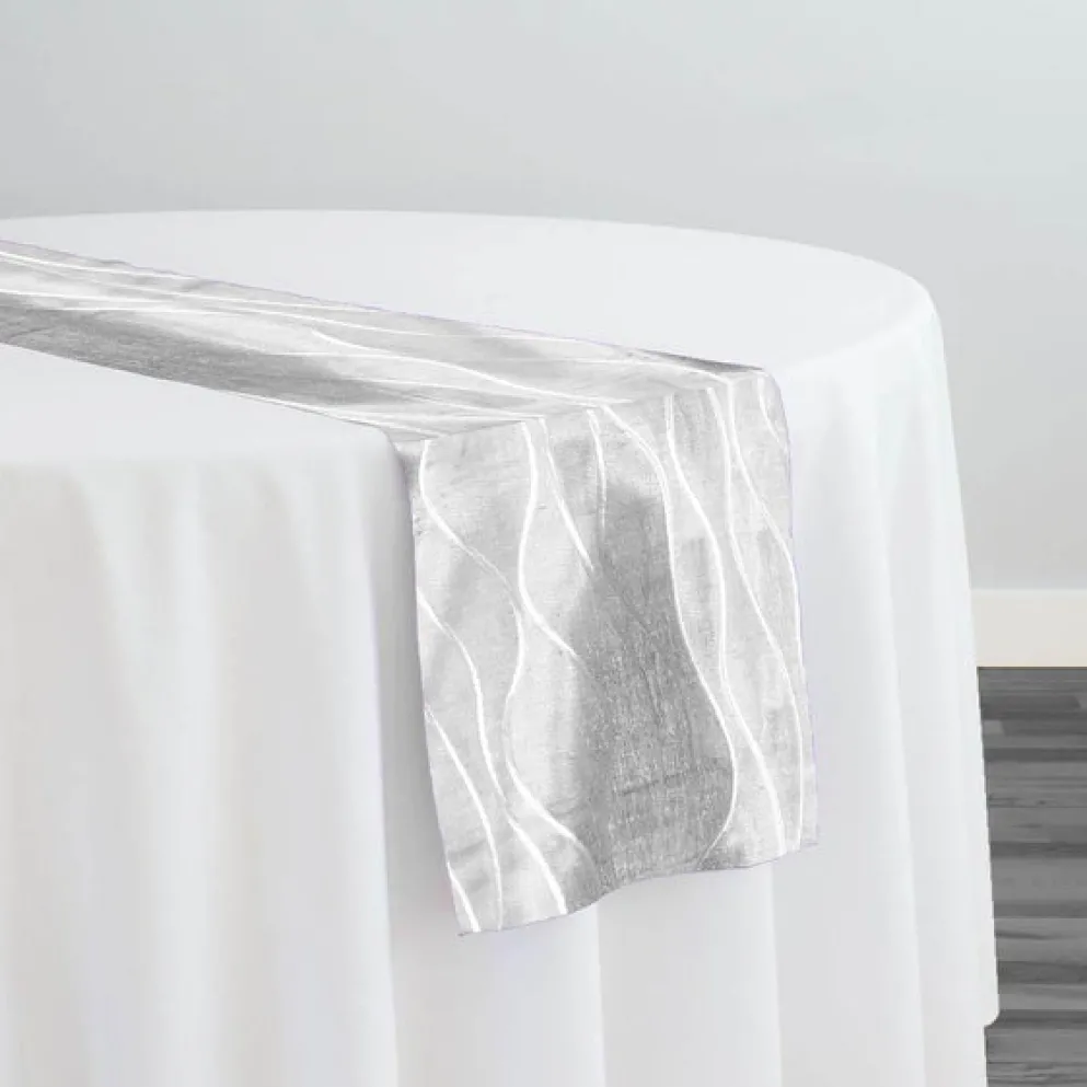 Karawave Jacquard (Reversible) Table Runner in White