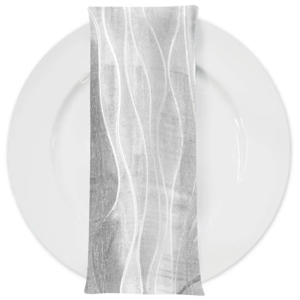Karawave Jacquard (Reversible) Table Napkin in White
