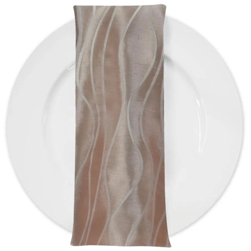 Karawave Jacquard (Reversible) Table Napkin in Champagne