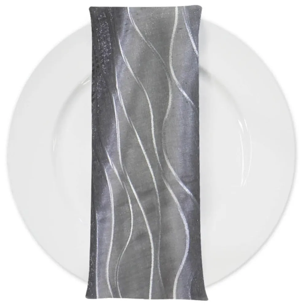 Karawave Jacquard (Reversible) Table Napkin in Silver