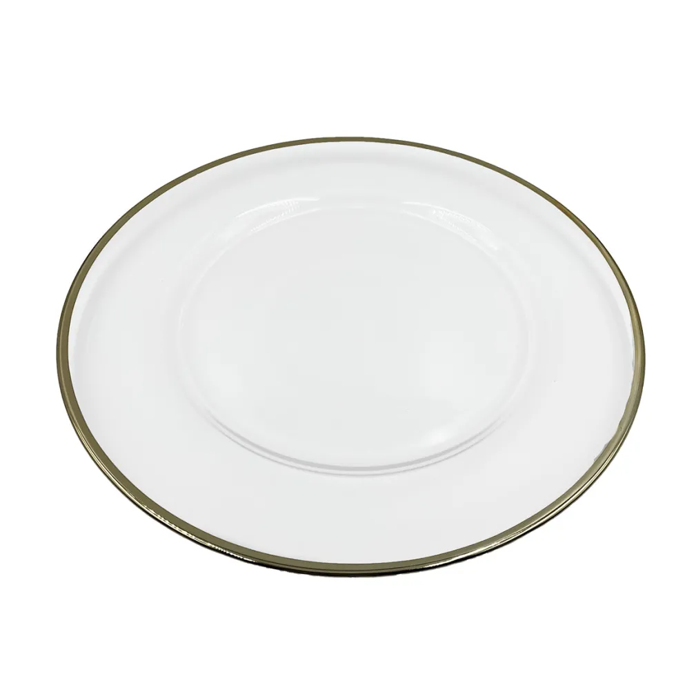Klasik - Glass Charger Plate in Champagne Gold (Item # 0241)