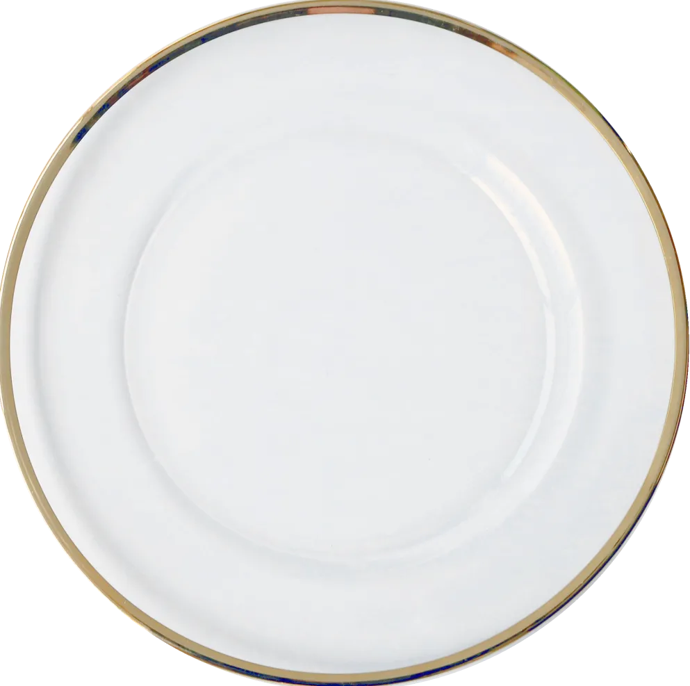 Klasik - Glass Charger Plate in Champagne Gold (Item # 0241)