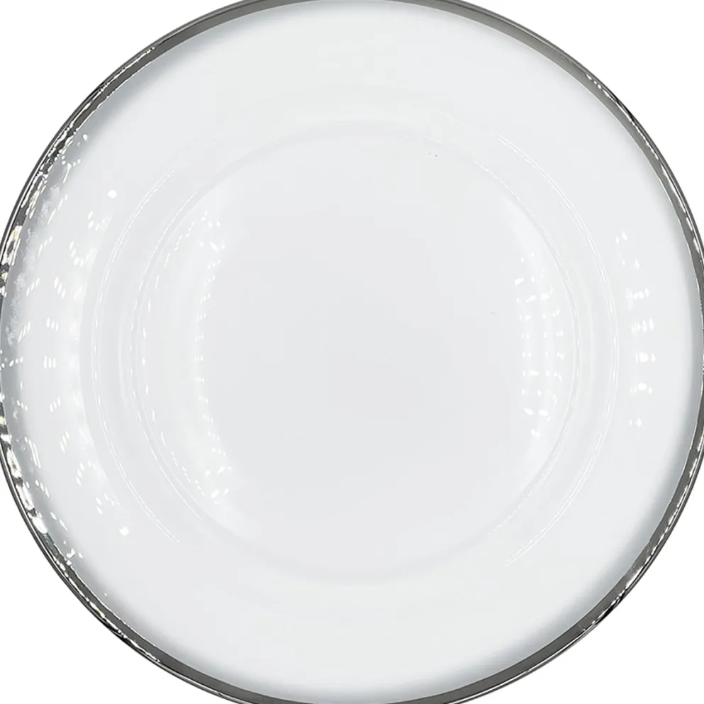 Klasik - Glass Charger Plate in Silver (Item # 0241)