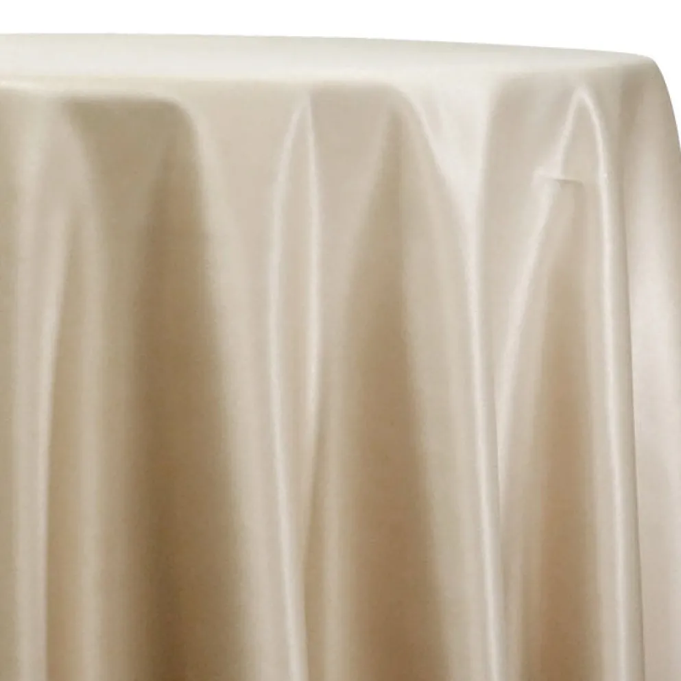 Lamour (Dull) Satin Table Linen in Champagne 1340
