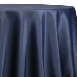 Lamour (Dull) Satin Table Linen in Navy 1245