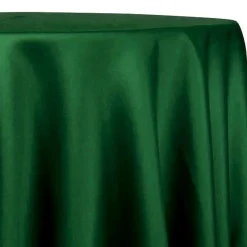 Lamour (Dull) Satin Table Linen in Hunter Green 7385