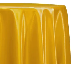 Lamour (Dull) Satin Table Linen in Yellow/D 1337