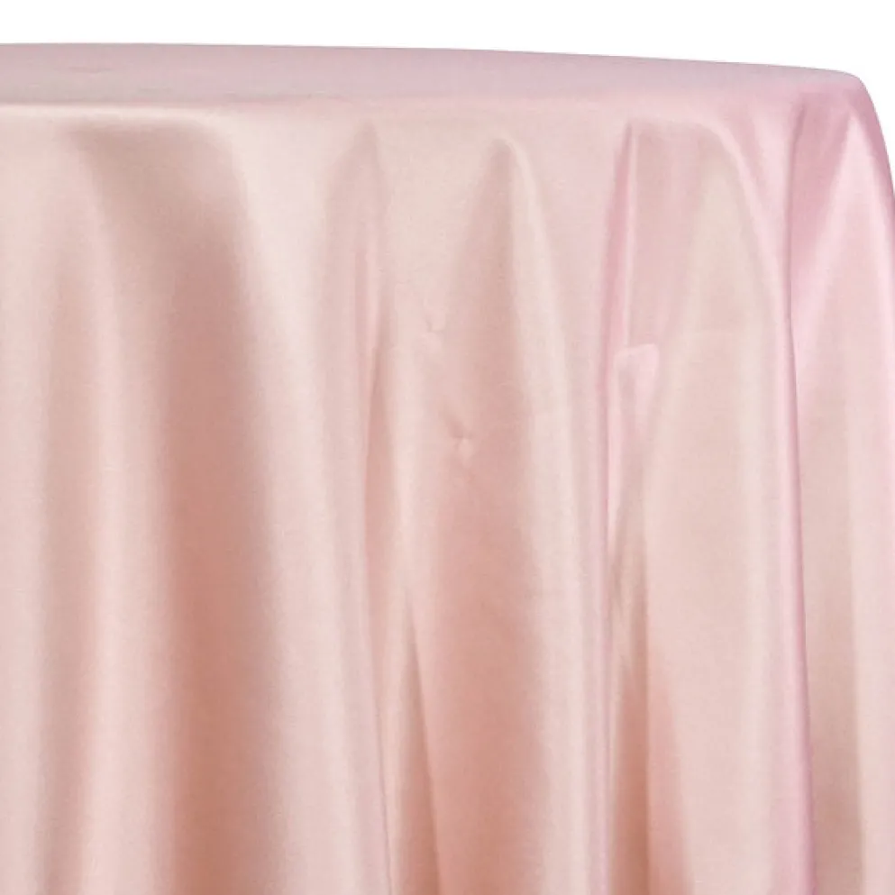 Lamour (Dull) Satin Table Linen in Rose Petal 1900