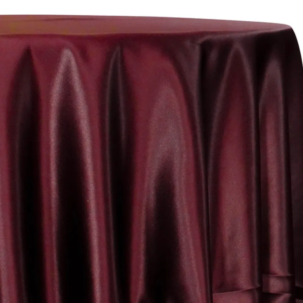 Lamour (Dull) Satin Table Linen in Burgundy 1232