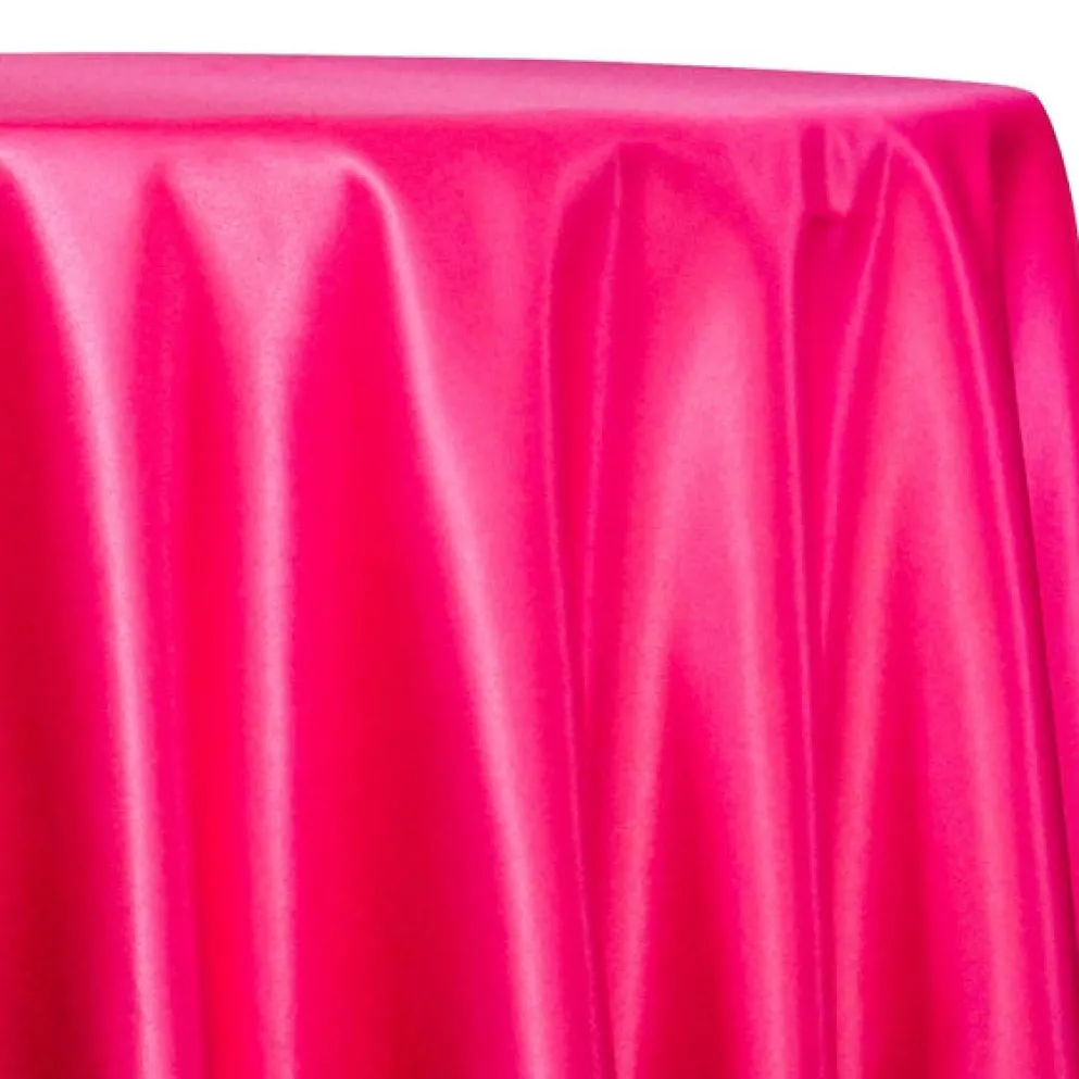 Lamour (Dull) Satin Table Linen in Fuchsia 1195