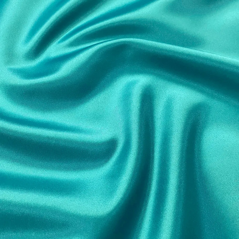 Lamour (Dull) Satin Table Linen in Aqua 1698