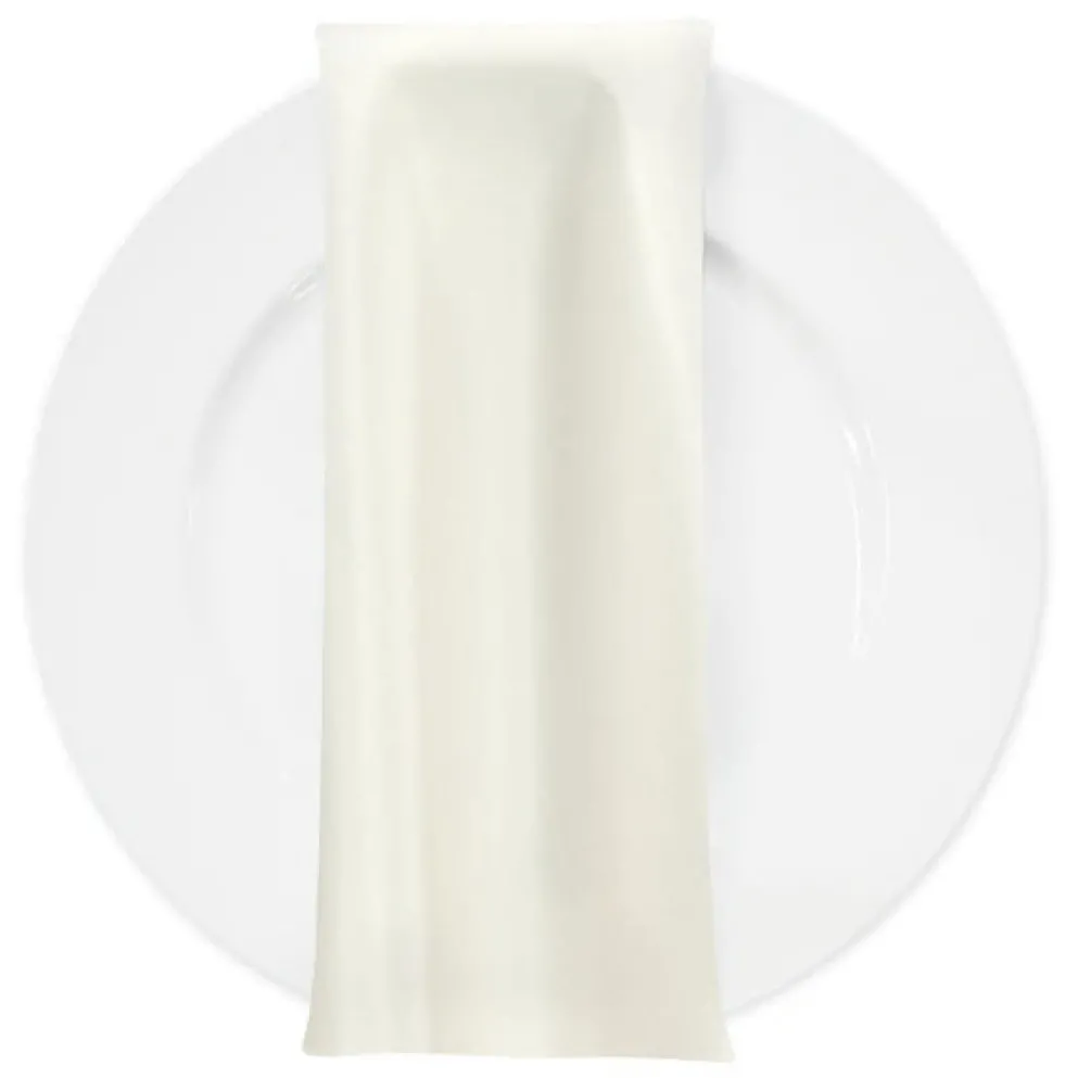 Lamour (Dull) Satin Table Napkin in Ivory 1111