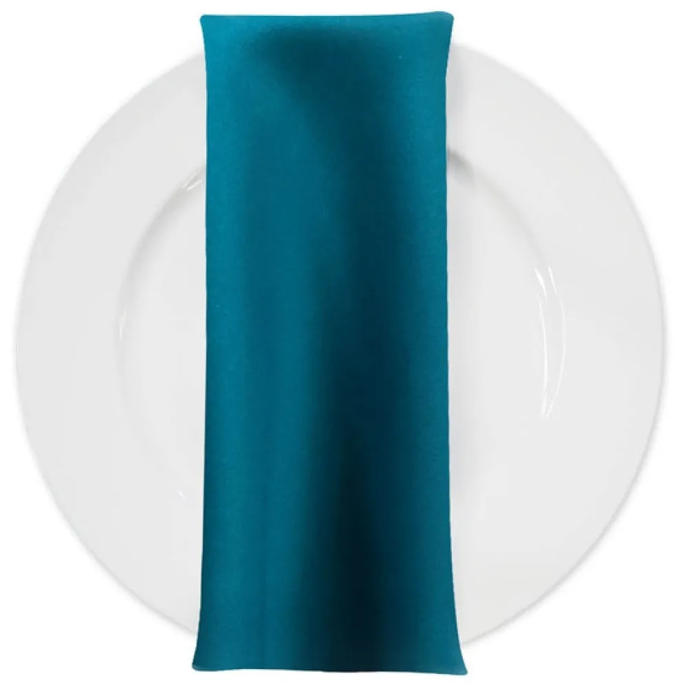 Lamour (Dull) Satin Table Napkin in Peacock 6777