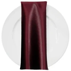 Lamour (Dull) Satin Table Napkin in Burgundy 1232