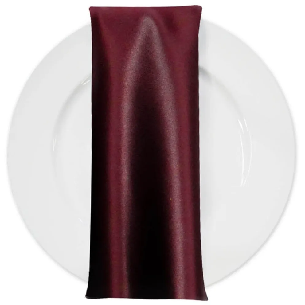 Lamour (Dull) Satin Table Napkin in Burgundy 1232