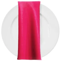 Lamour (Dull) Satin Table Napkin in Fuchsia 1195