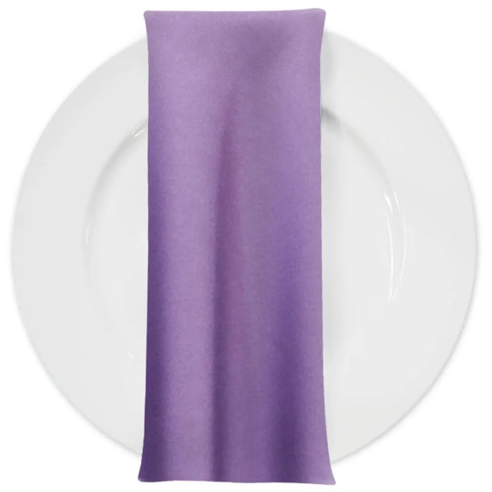 Lamour (Dull) Satin Table Napkin in Lavender 1170
