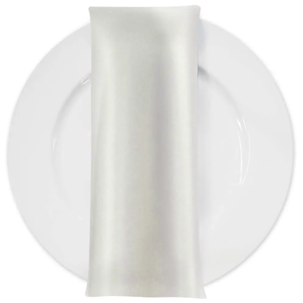 Lamour (Dull) Satin Table Napkin in Off White 1105