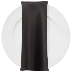 Lamour (Dull) Satin Table Napkin in Gray 1665