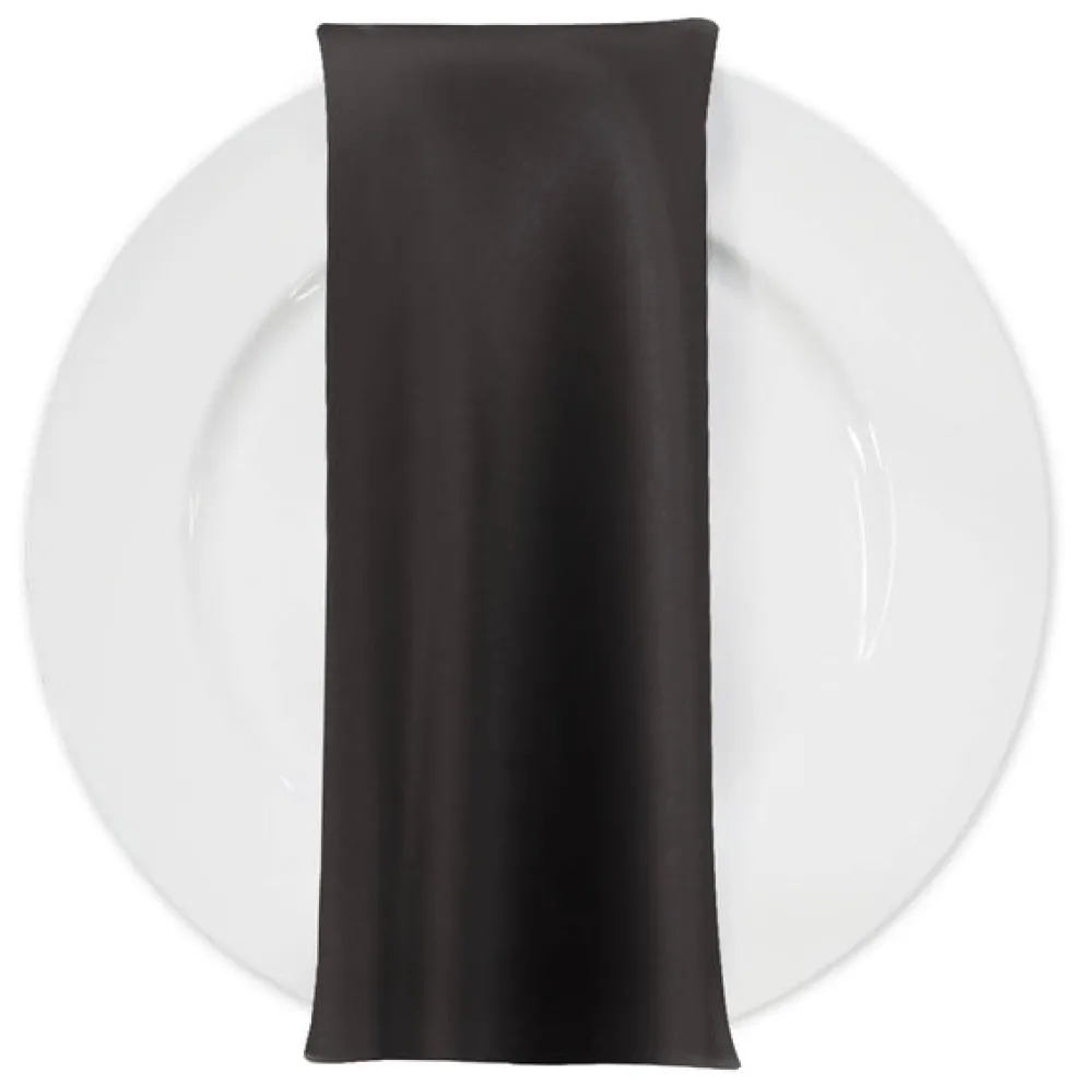 Lamour (Dull) Satin Table Napkin in Gray 1665