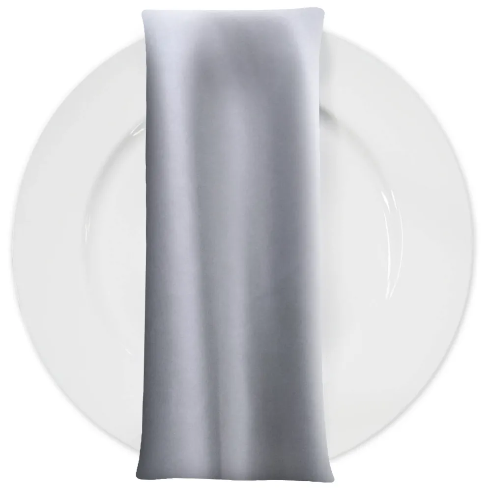 Lamour (Dull) Satin Table Napkin in Silver 1302