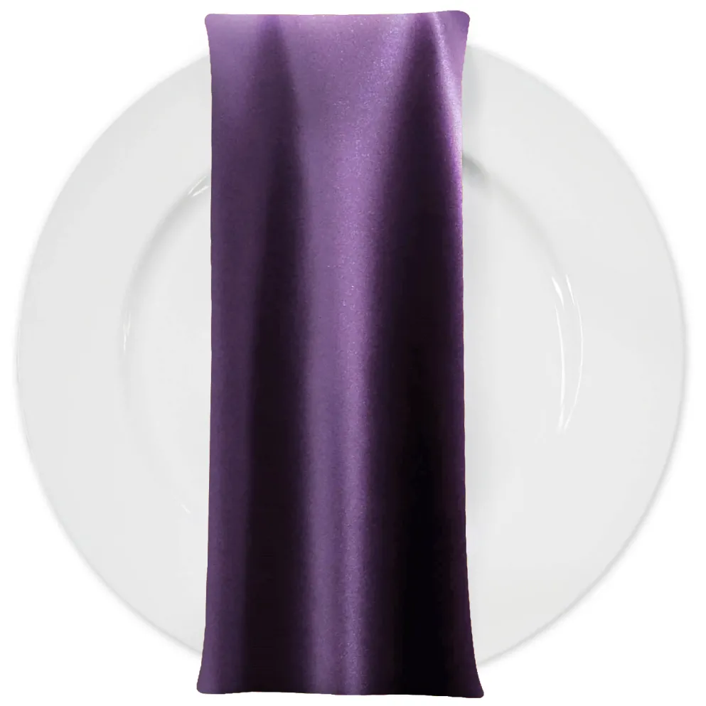 Lamour (Dull) Satin Table Napkin in Purple 9685