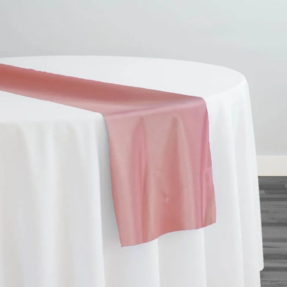 Lamour (Dull) Satin Table Runner in Dusty Rose 1317